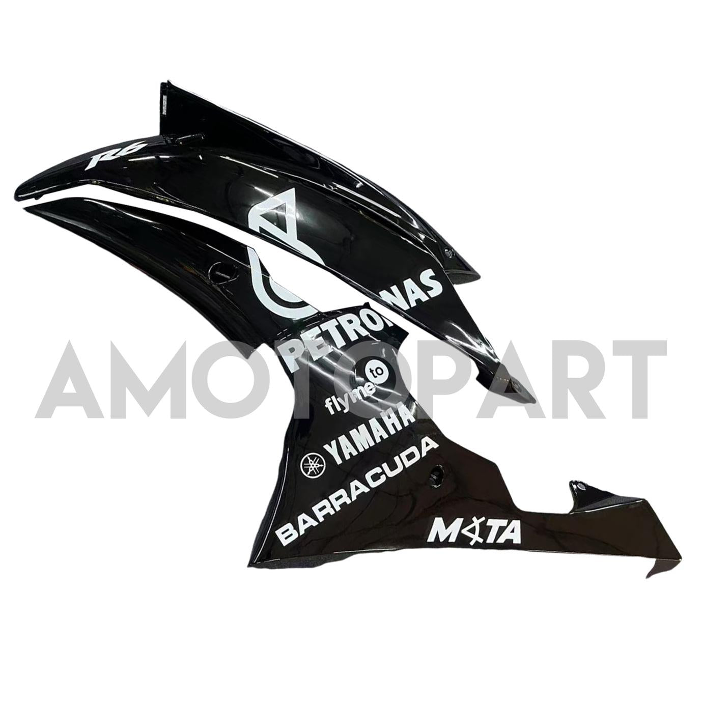 Amotopart 2008-2016 Yamaha YZF 600 R6 Gloss Black Petronas Abzugskit