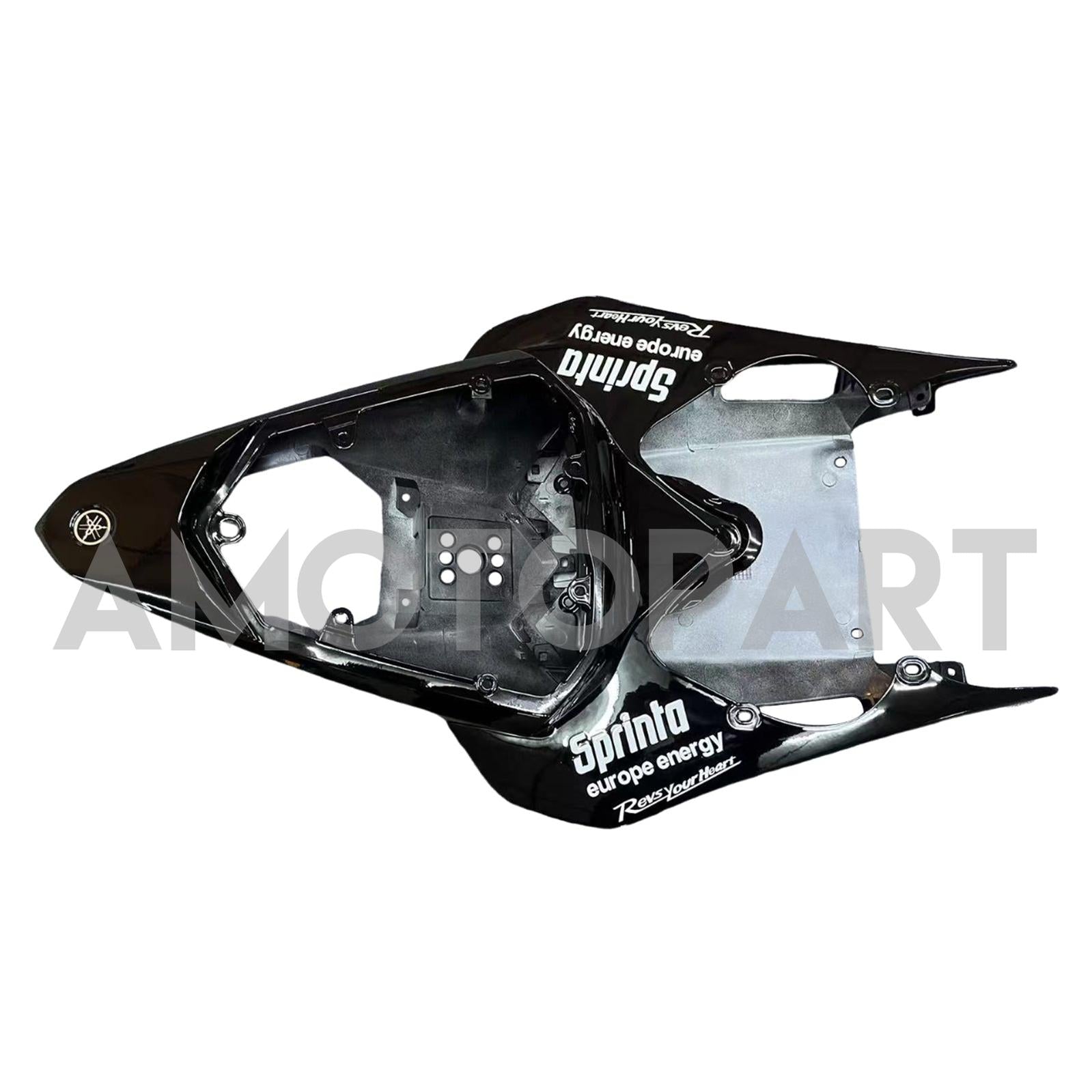 Amotopart 2008-2016 Yamaha YZF 600 R6 Gloss Black Petronas Abzugskit