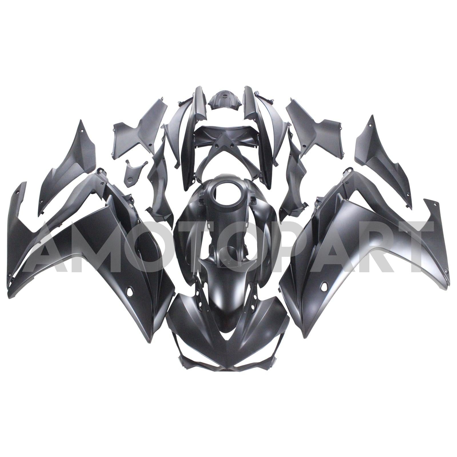 Amotopart Yamaha 2014-2018 YZF-R3 2015-2017 R25 Matte Black Fairing Kit