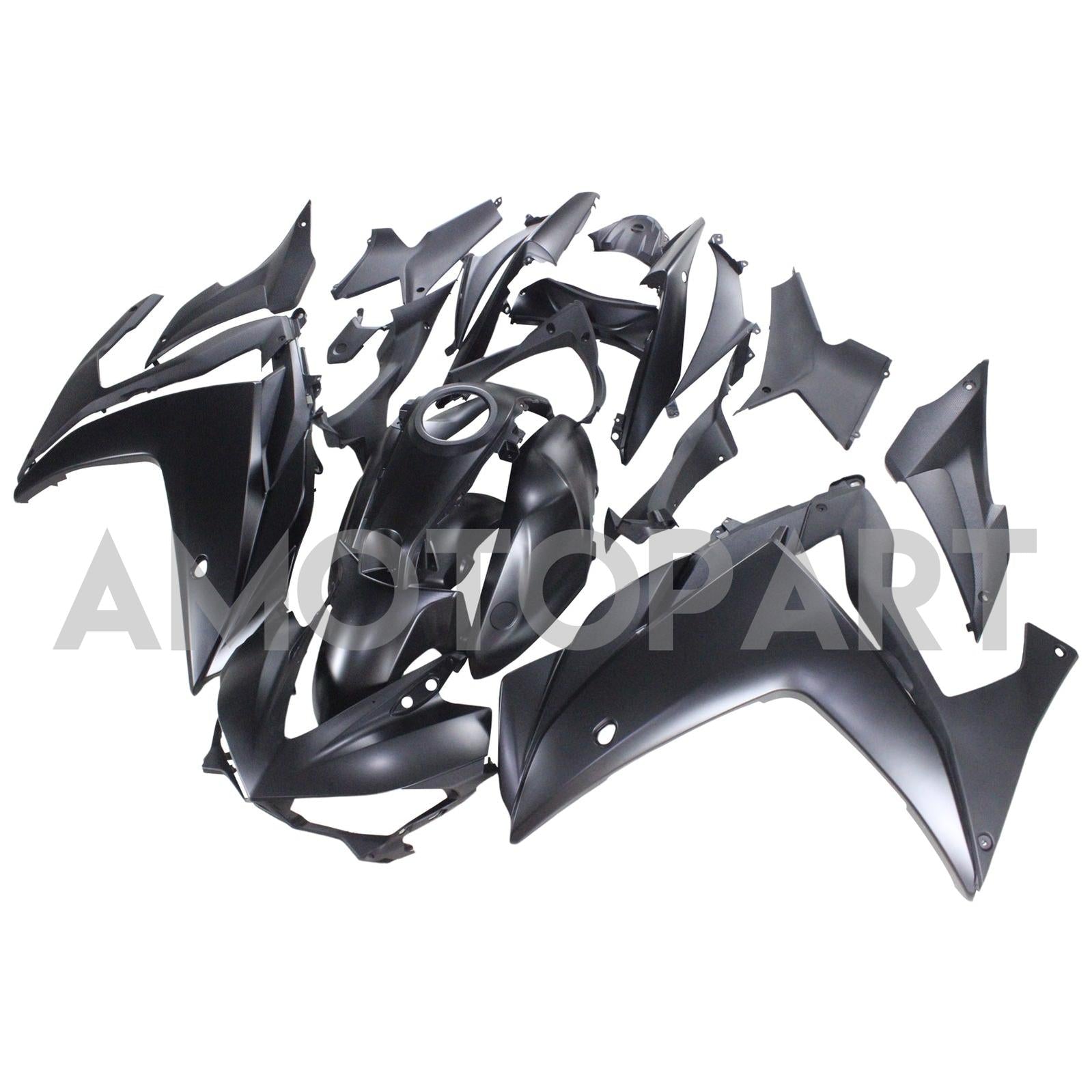 Amotopart 2014-2018 R25 2015-2017 Yamaha YZF-R3 Matte Black Fairing Kit