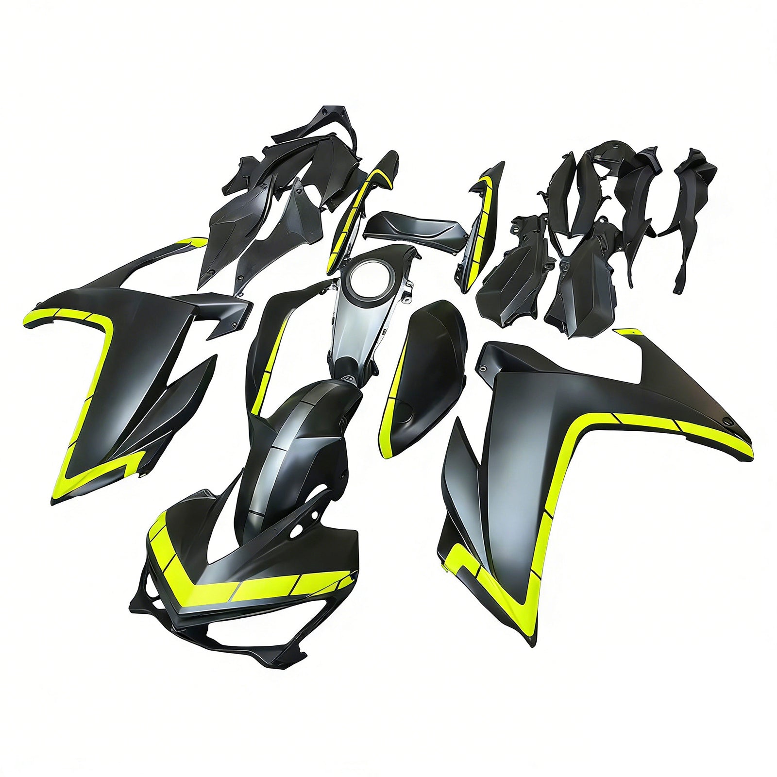 Amotopart Yamaha 2014-2018 YZF-R3 2015-2017 R25 Black & Yellow Fairing Kit