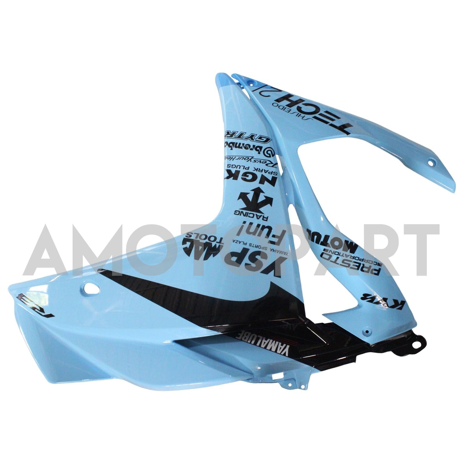 Amotopart Verkleidungskit Yamaha 2014-2018 YZF R3 & 2015–2017 YZF R25 Schwarz-Blau-Verkleidungssatz