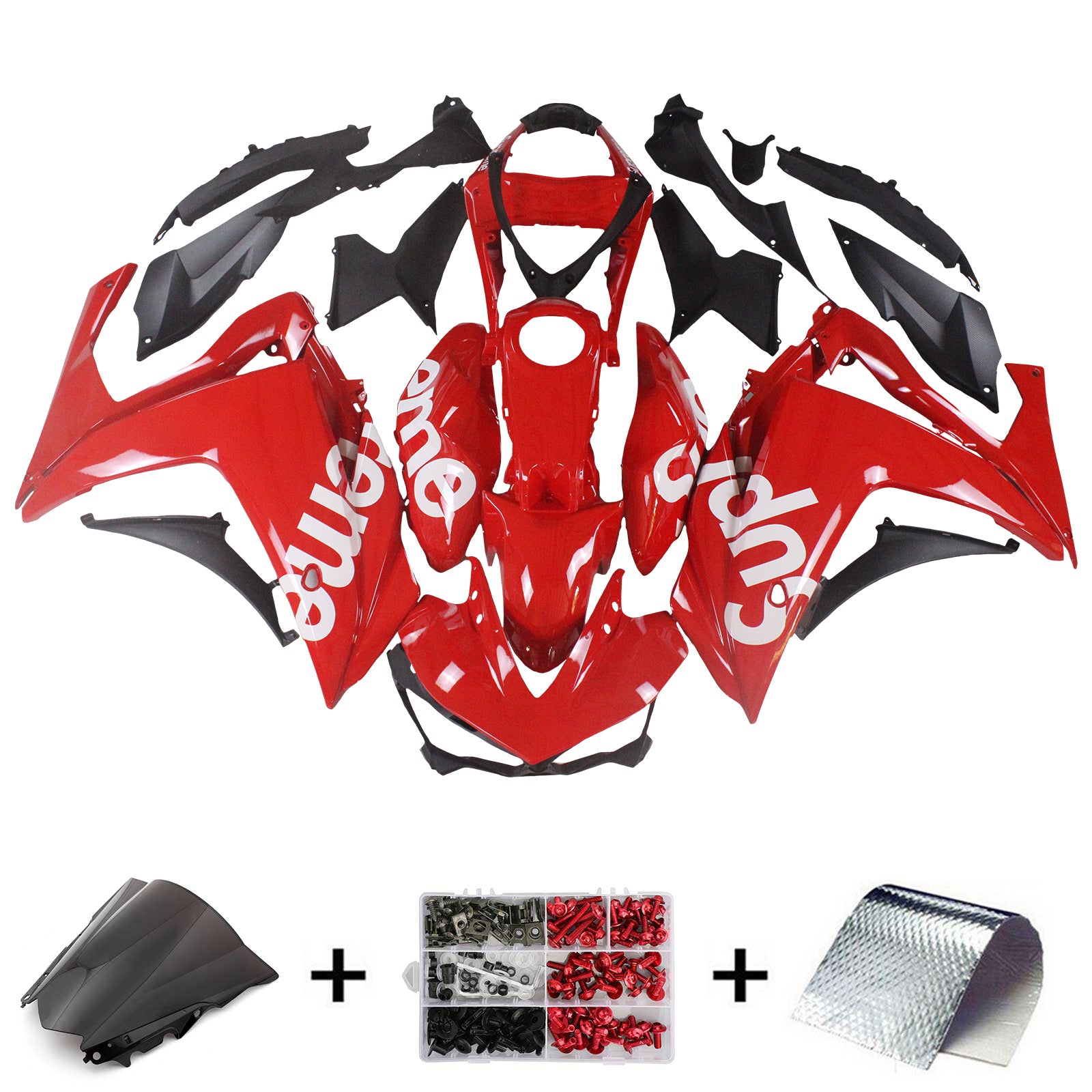 Kit de carénage Amotopart Yamaha 2014-2018 YZF R3 & 2015-2017 Kit de carénage YZF R25 rouge