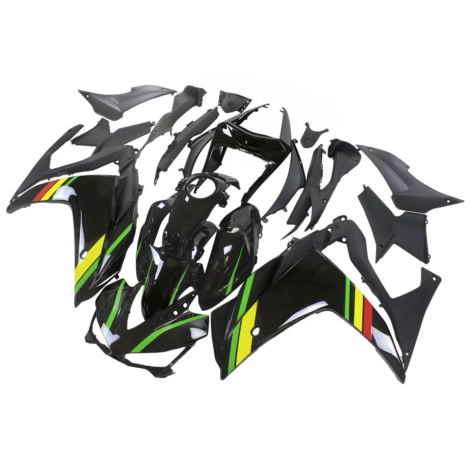 Amotopart Fairing Kit Yamaha 2014-2018 YZF R3 & 2015-2017 YZF R25 Claw Black Fairing Kit