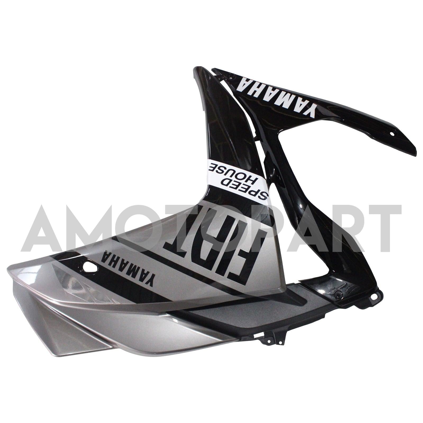 Amotopart Fairing Kit Yamaha 2014-2018 YZF R3 & 2015-2017 YZF R25 Sliver Black Fairing Kit
