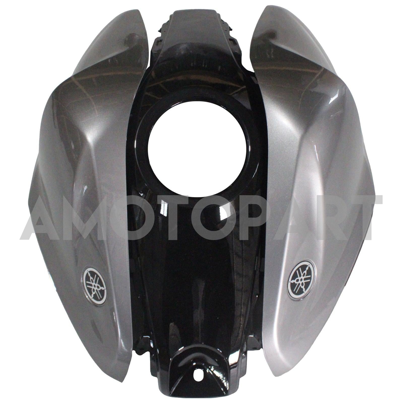 Amotopart Fairing Kit Yamaha 2014-2018 YZF R3 & 2015-2017 YZF R25 Sliver Black Fairing Kit