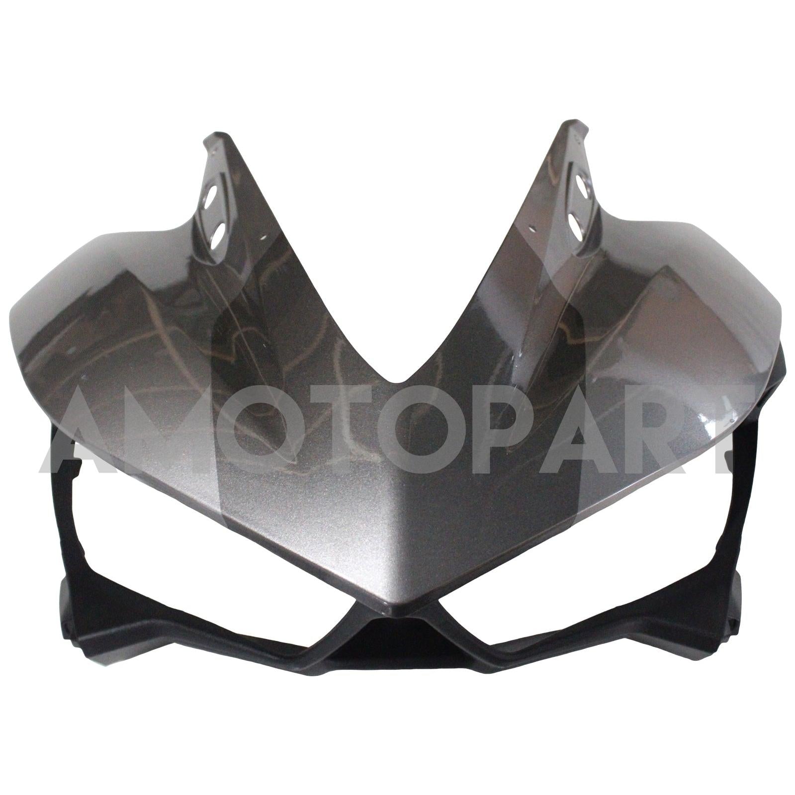 Amotopart Fairing Kit Yamaha 2014-2018 YZF R3 & 2015-2017 YZF R25 Sliver Black Fairing Kit