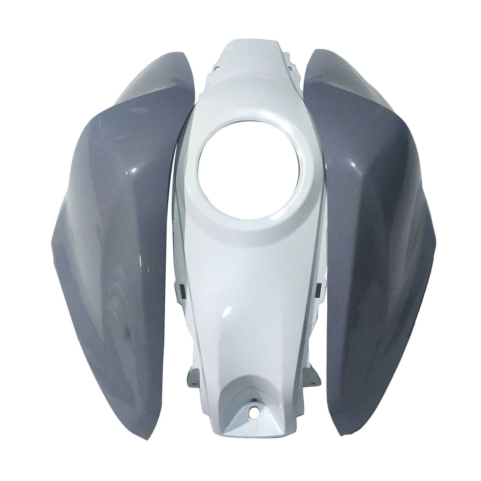 Amotopart フェアリングキット ヤマハ 2014-2018 YZF R3 & 2015-2017 YZF R25 ブラックグレー 
 ホワイトフェアリングキット