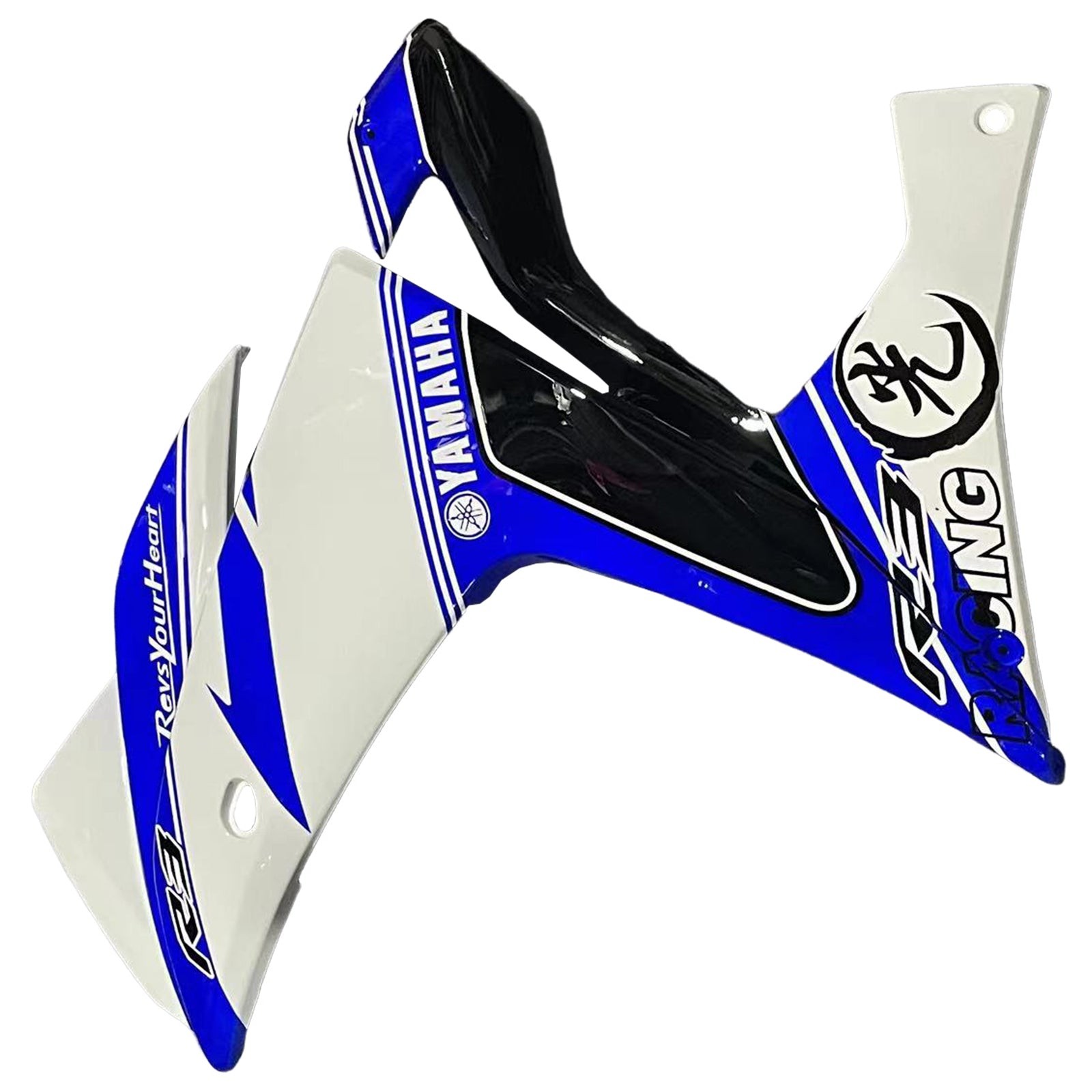 Amotopart Verkleidungsset Yamaha 2014–2018 YZF R3 &amp; 2015–2017 YZF R25 Blue Mix White Verkleidungsset