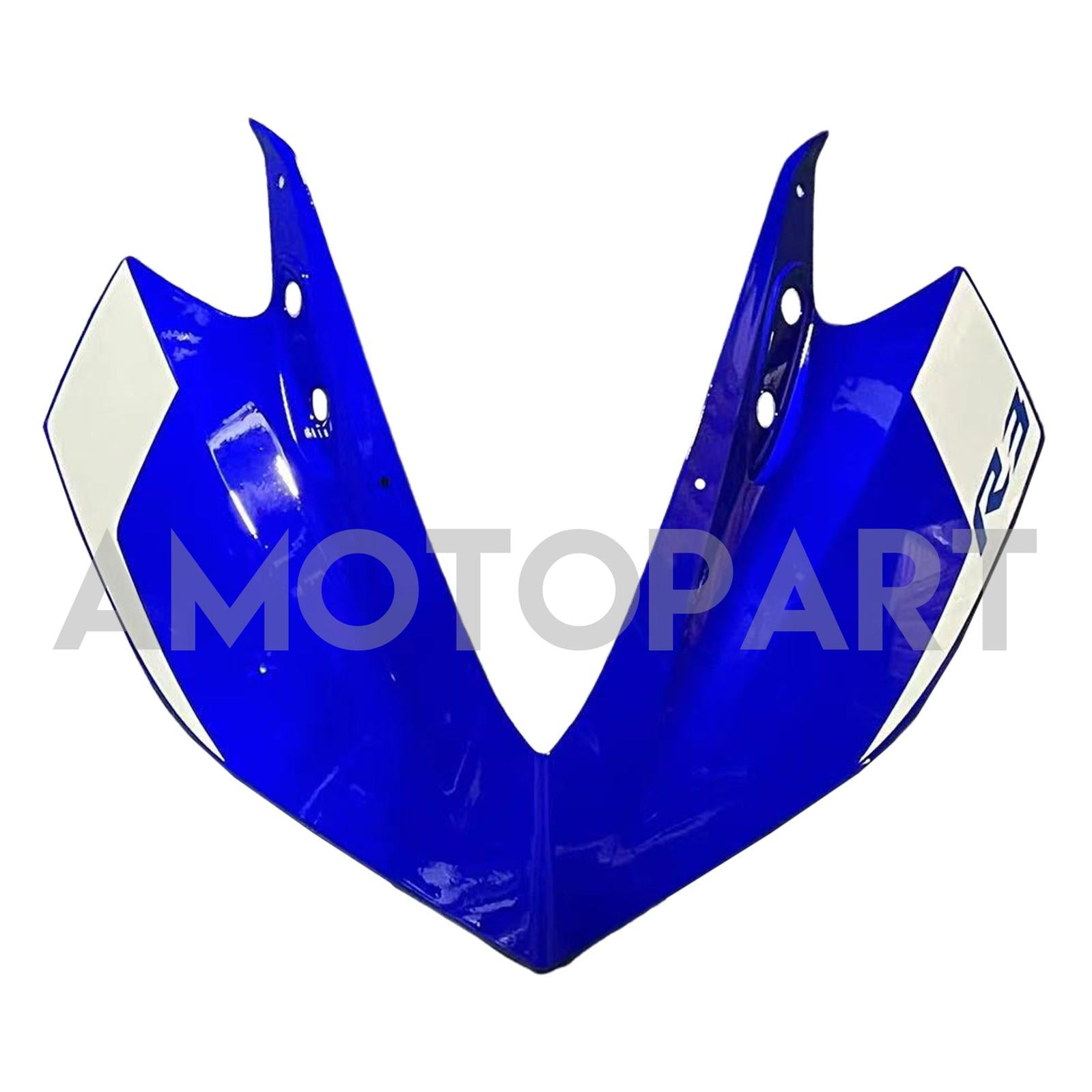 Amotopart Fairing Kit Yamaha 2014-2018 YZF R3 & 2015-2017 YZF R25 Blue Mix White Fairing Kit