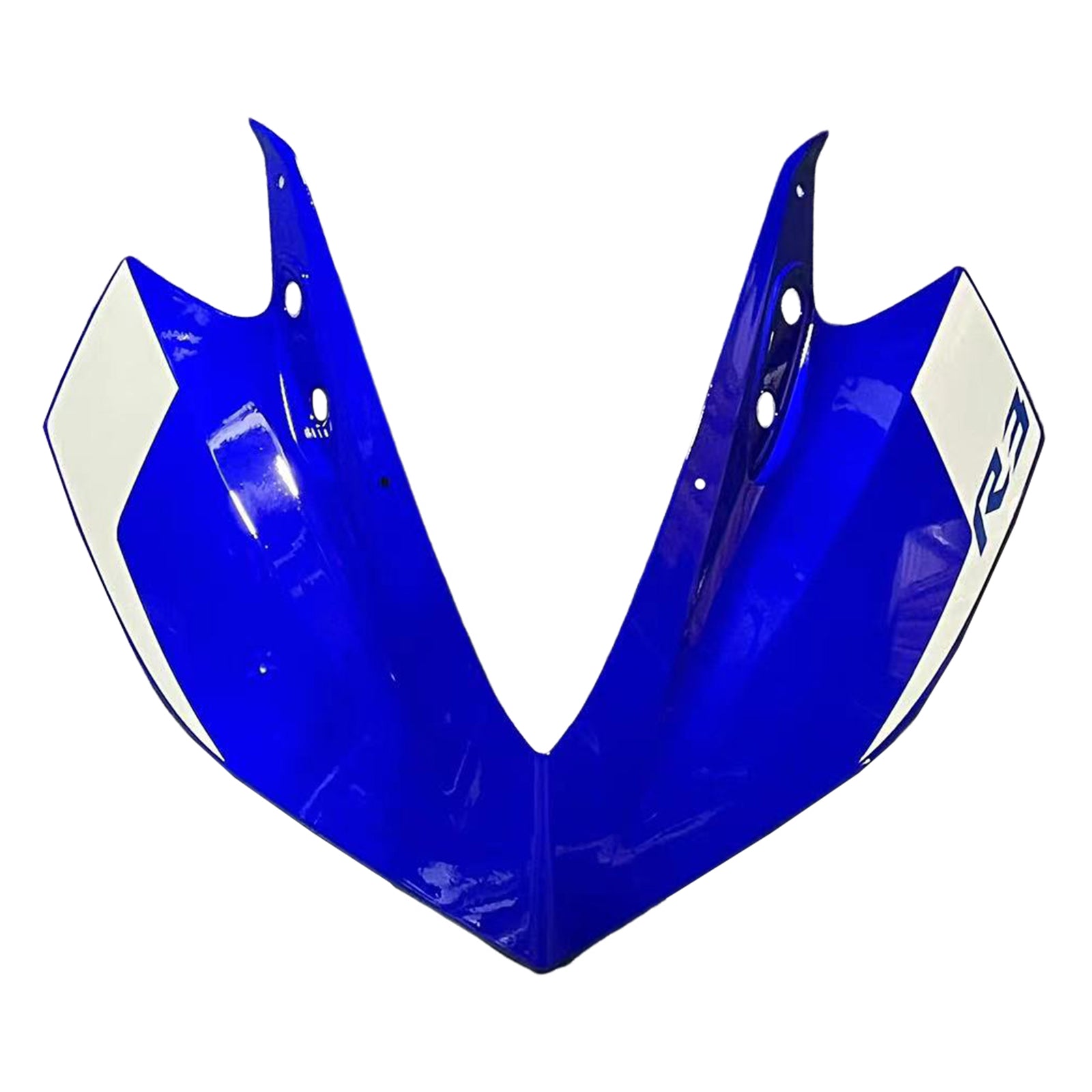 Amotopart Fairing Kit Yamaha 2014-2018 YZF R3 & 2015-2017 YZF R25 Blue Mix White Fairing Kit