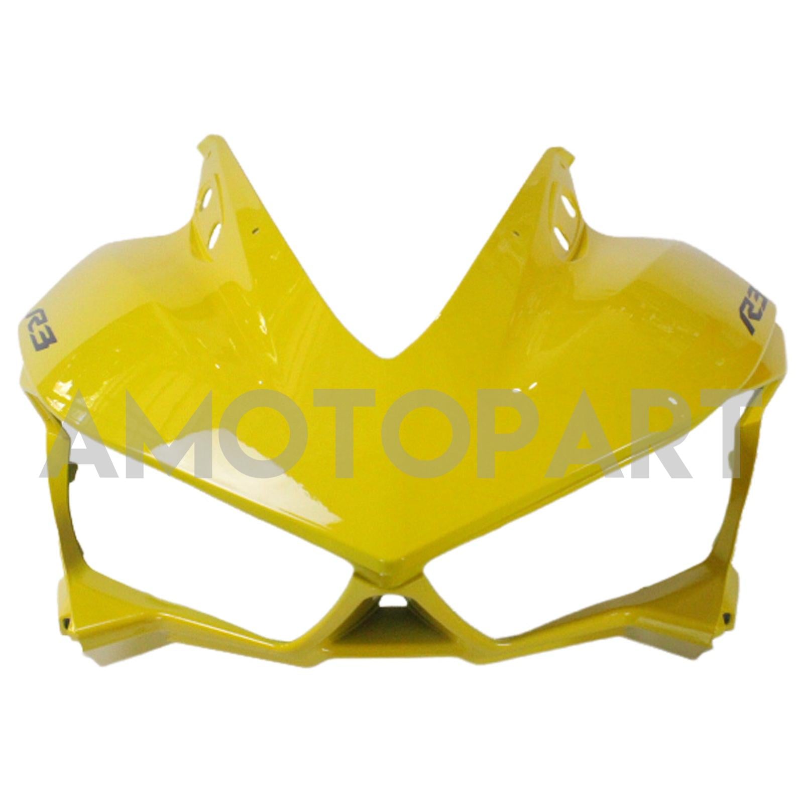Amotopart Fairing Kit Yamaha 2014-2018 YZF R3 og 2015-2017 YZF R25 Svart gul blanding Fairing Kit