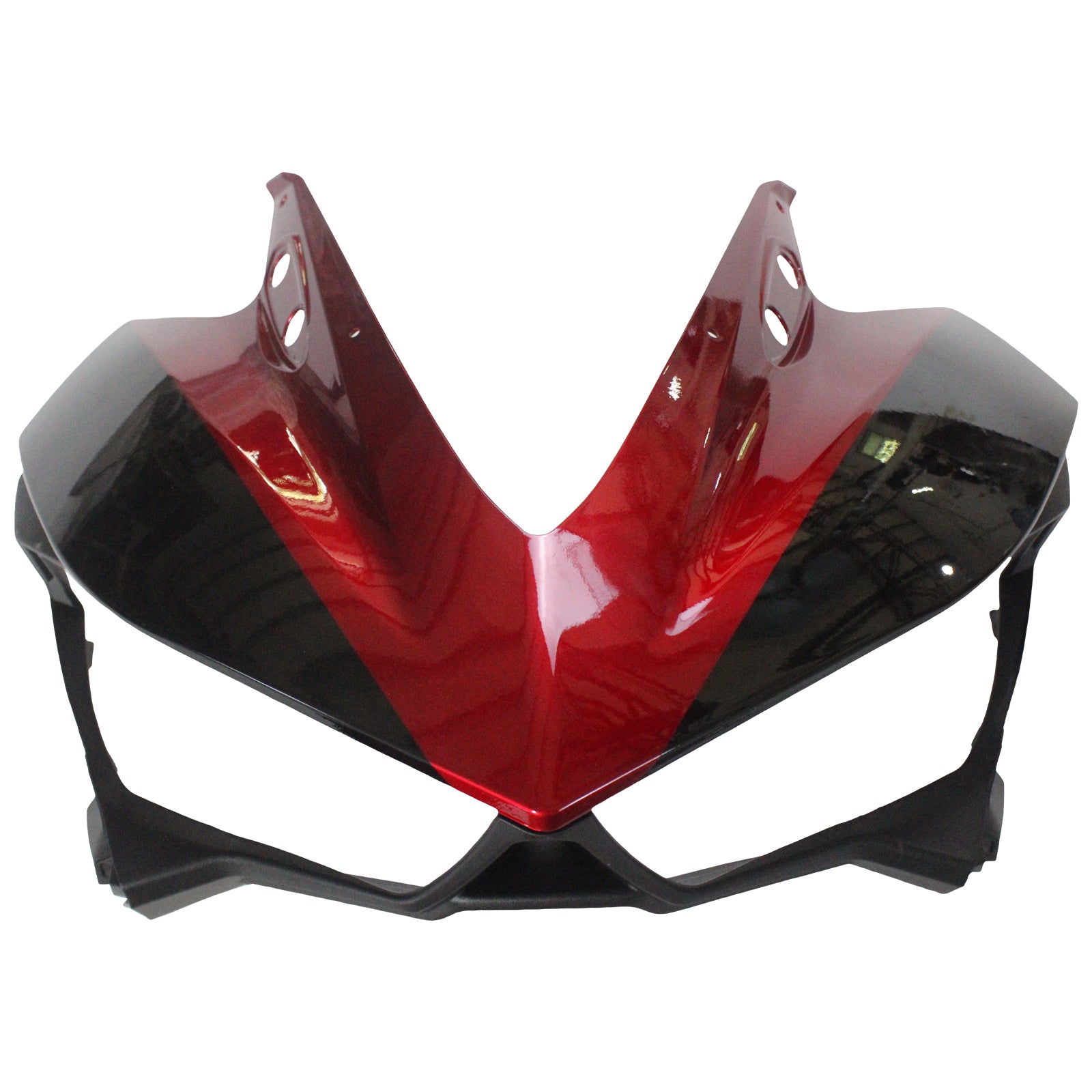 Amotopart Verkleidungsset für Yamaha YZF-R3 2014–2018, R25 2015–2017, Schwarz und Rot, Style1