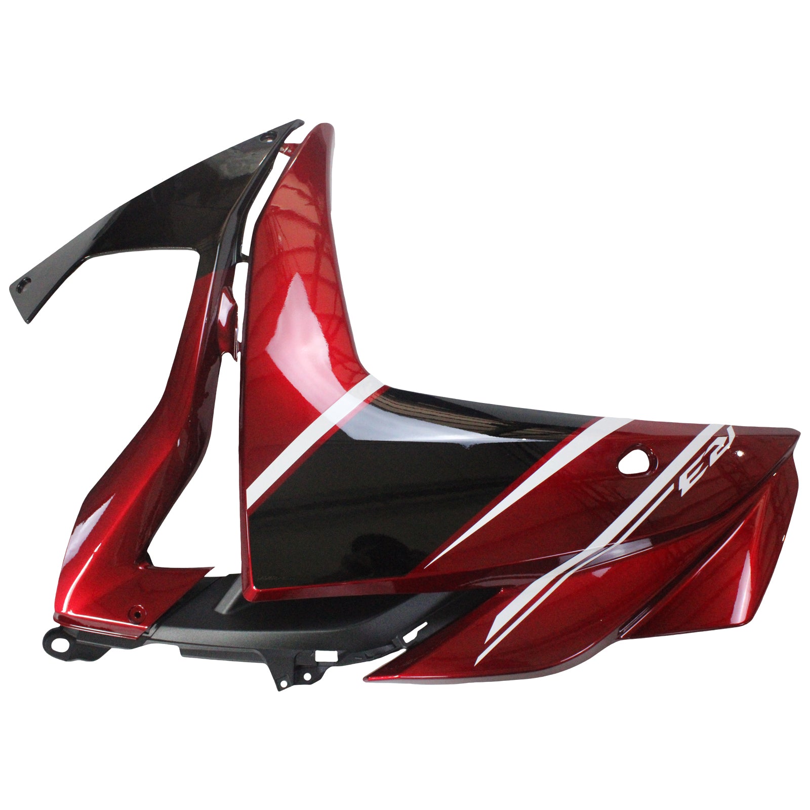 Amotopart Verkleidungsset für Yamaha YZF-R3 2014–2018, R25 2015–2017, Schwarz und Rot, Style1