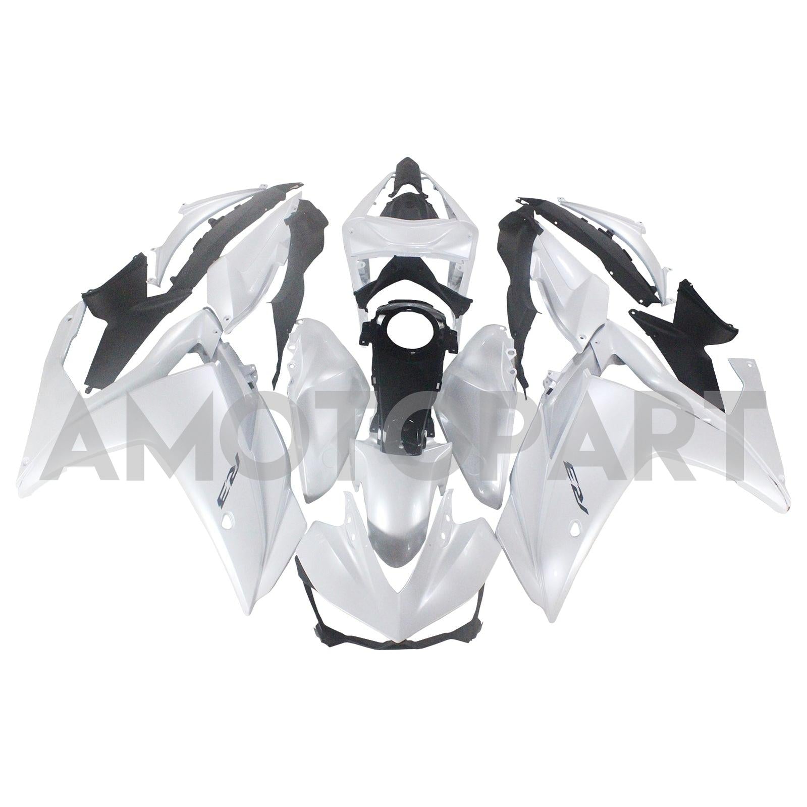 Amotopart Yamaha YZF-R3 2014-2018 R25 2015-2017 Pearl White Fairing Kit