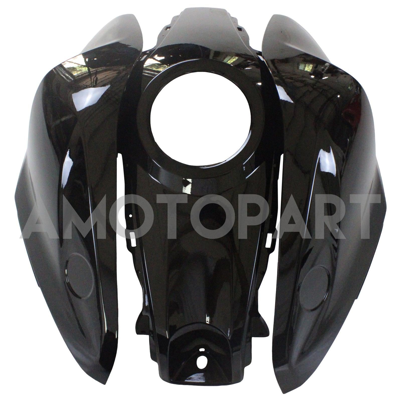 Amotopart Yamaha YZF-R3 2014–2018 R25 2015–2017 Schwarz&Rotes Style2-Verkleidungskit