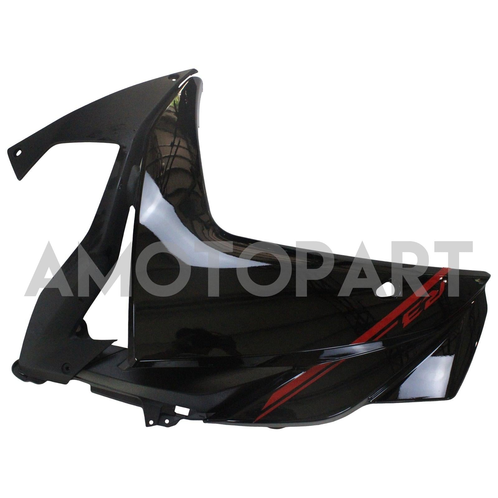 Amotopart Yamaha YZF-R3 2014–2018 R25 2015–2017 Schwarz&Rotes Style2-Verkleidungskit
