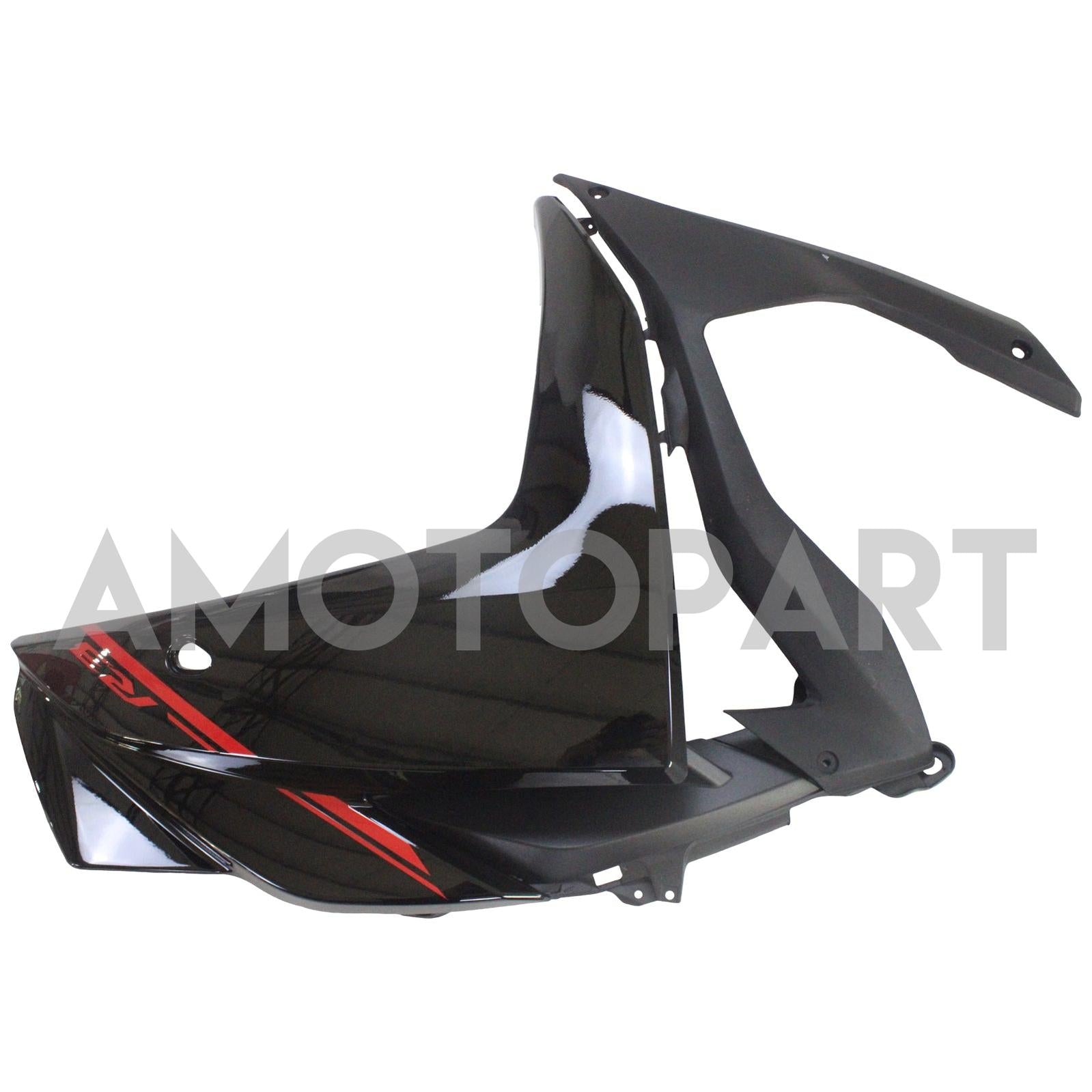 Amotopart Yamaha YZF-R3 2014–2018 R25 2015–2017 Schwarz&Rotes Style2-Verkleidungskit