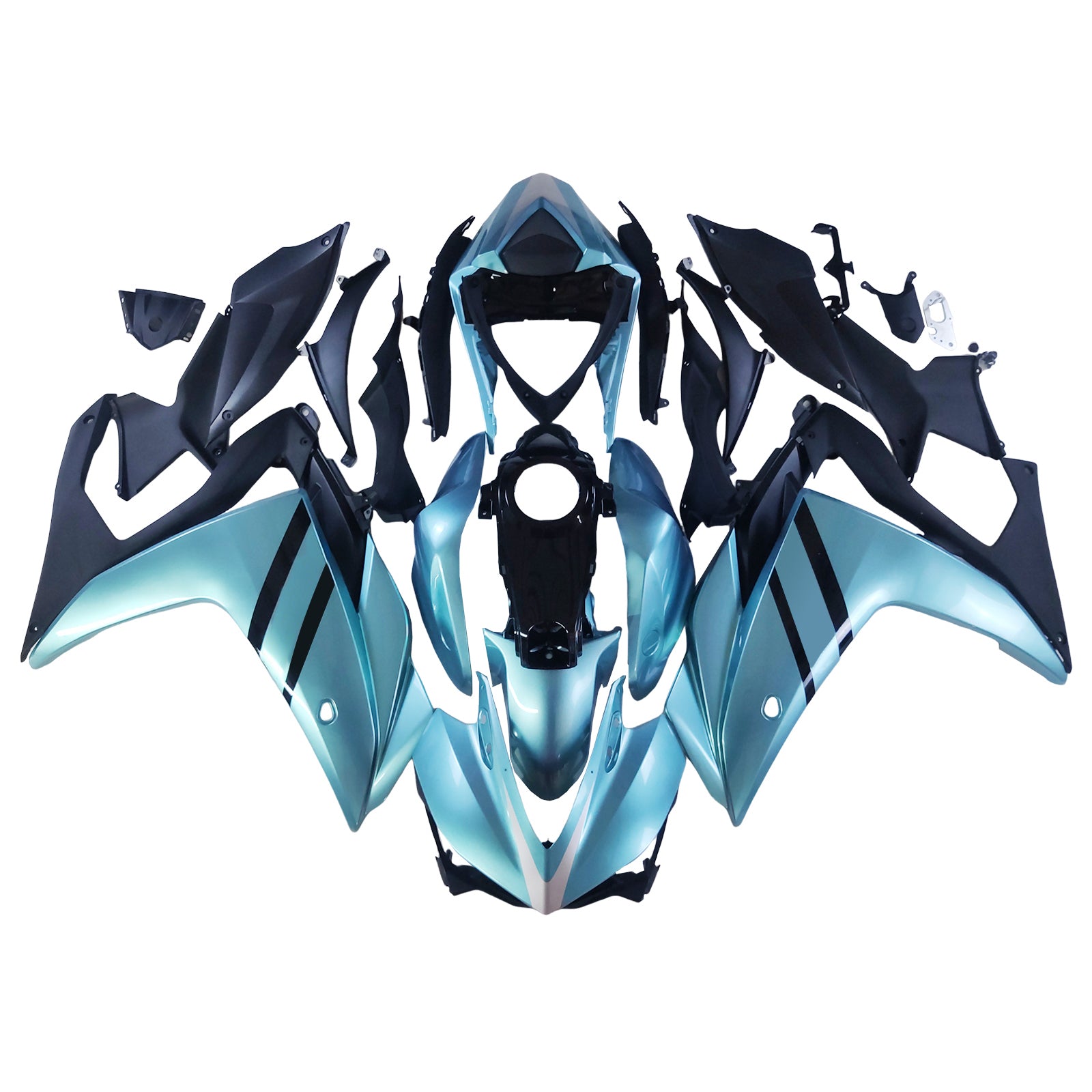 Amotopart Yamaha YZF-R3 2014-2018 R25 2015-2017 Light Blue Fairing Kit