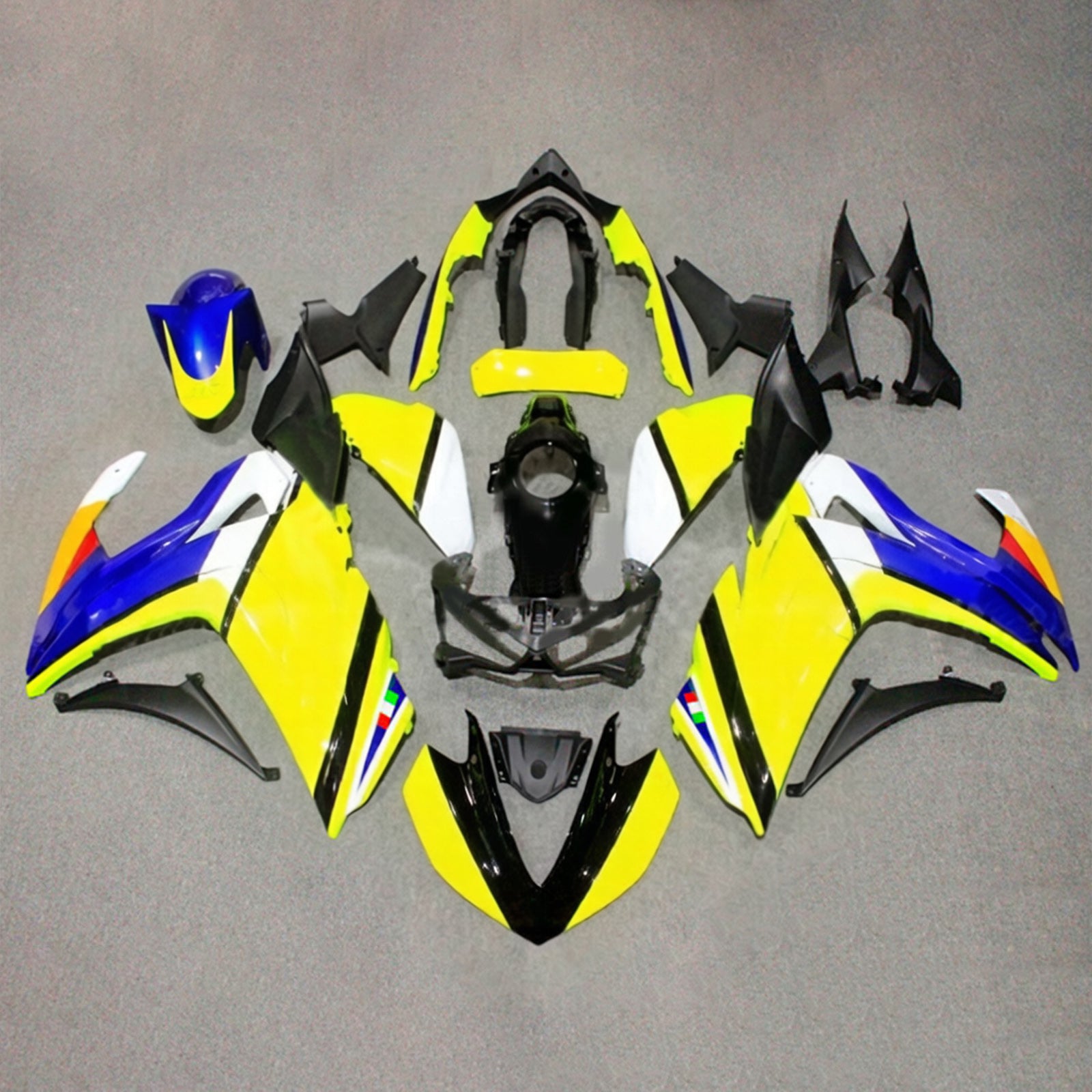 Amotopart YZF-R3 2014-2018 R25 2015-2017 Yamaha Kit carena blu e giallo Style4