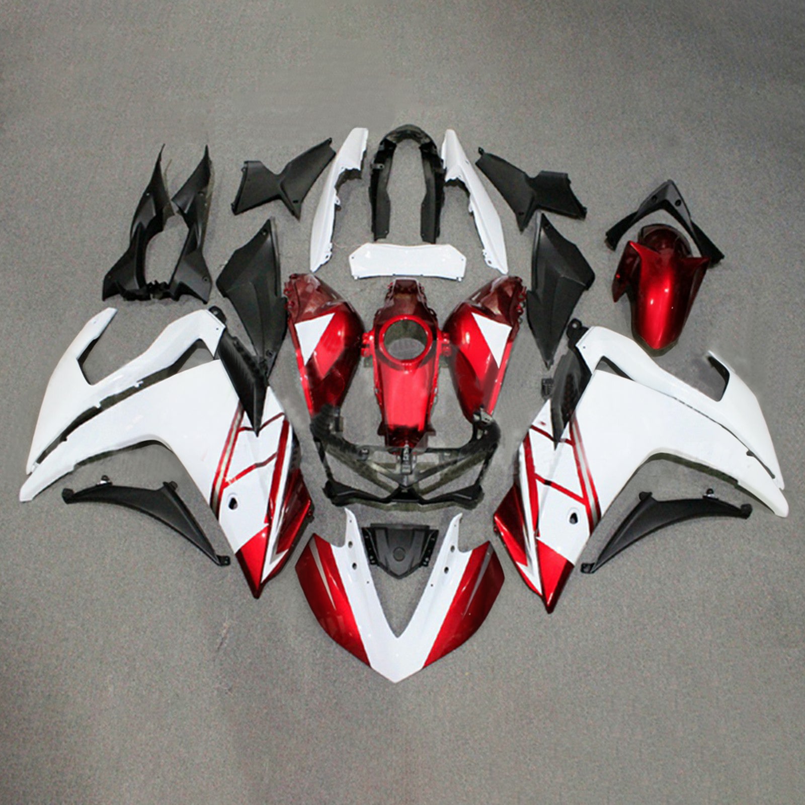 Amotopart YZF-R3 2014-2018 R25 2015-2017 Yamaha Kit carena rosso e bianco