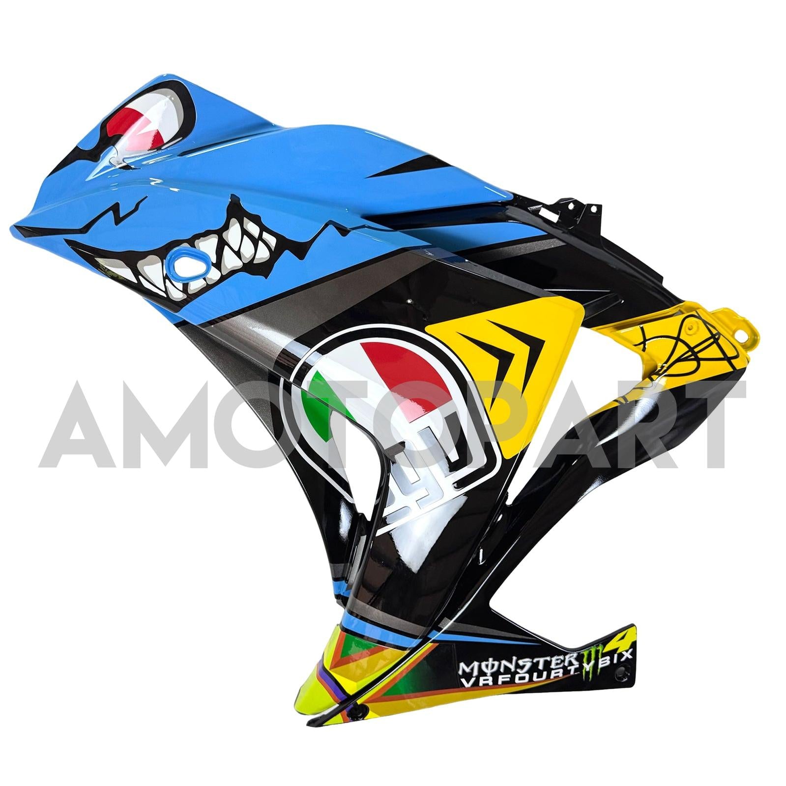 Amotopart YZF-R3 2014-2018 R25 2015-2017 ヤマハ ブルー&イエロー シャークティース フェアリングキット