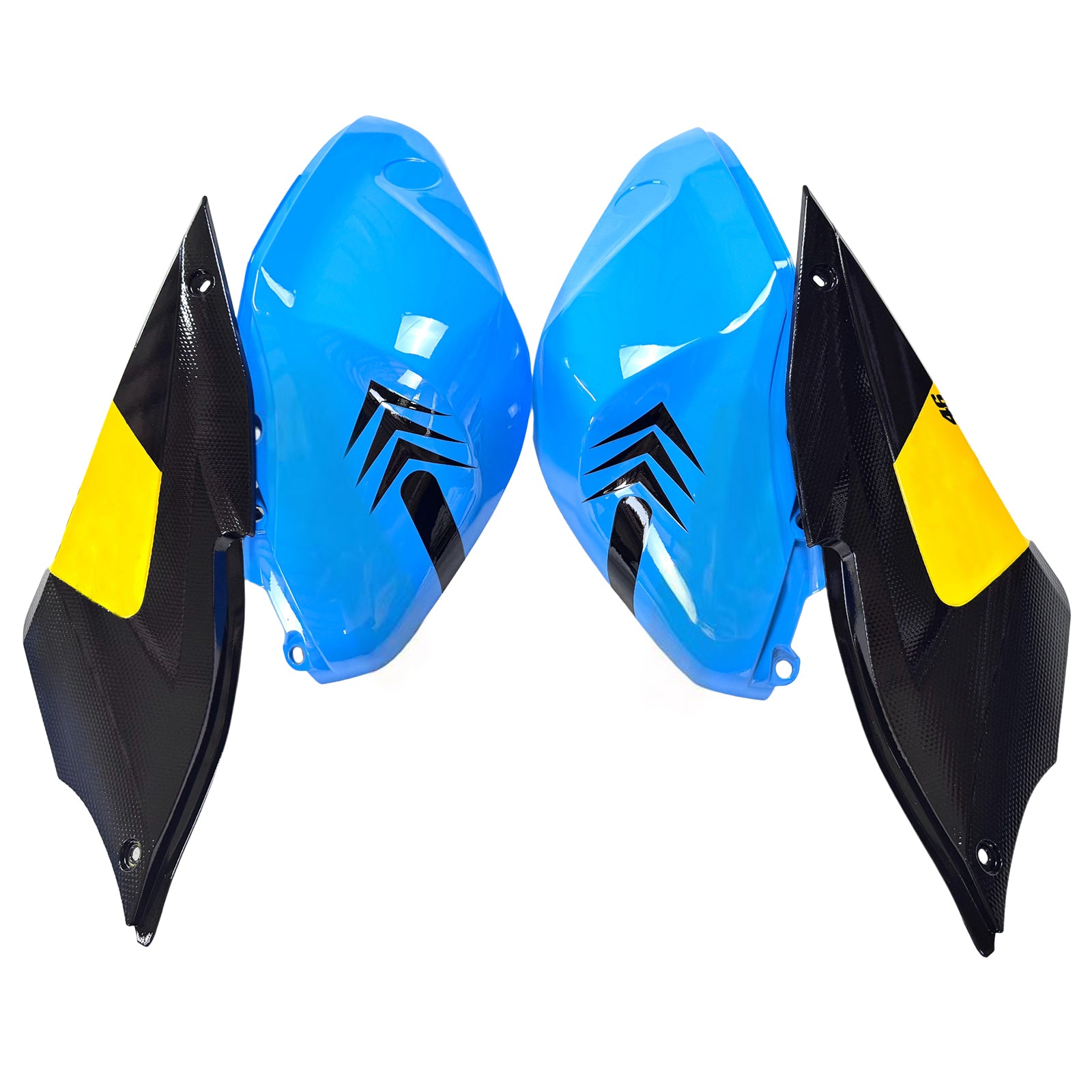 Amotopart YZF-R3 2014-2018 R25 2015-2017 ヤマハ ブルー&イエロー シャークティース フェアリングキット