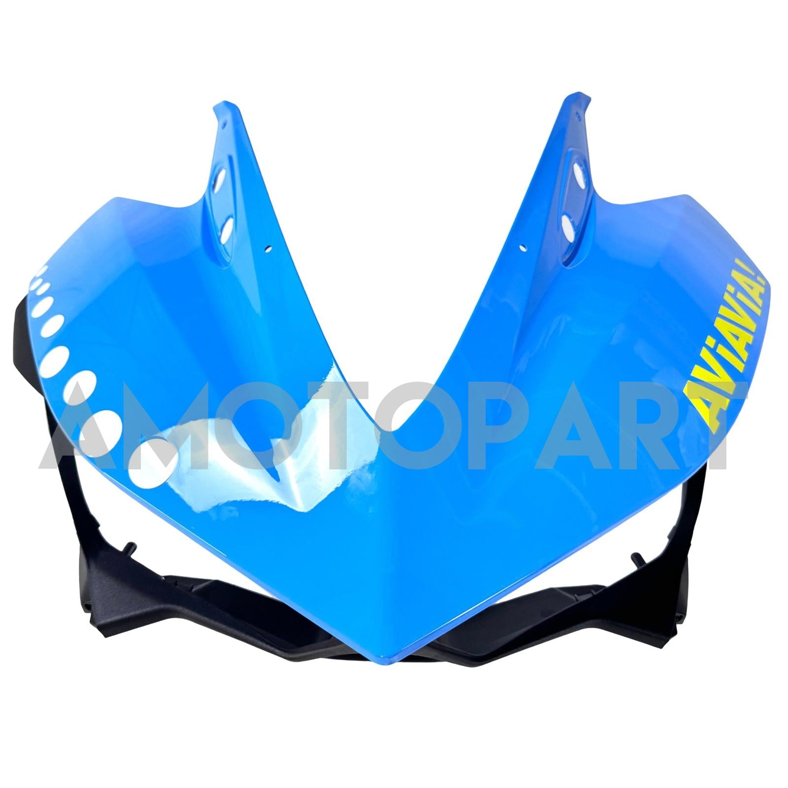 Amotopart YZF-R3 2014-2018 R25 2015-2017 ヤマハ ブルー&イエロー シャークティース フェアリングキット