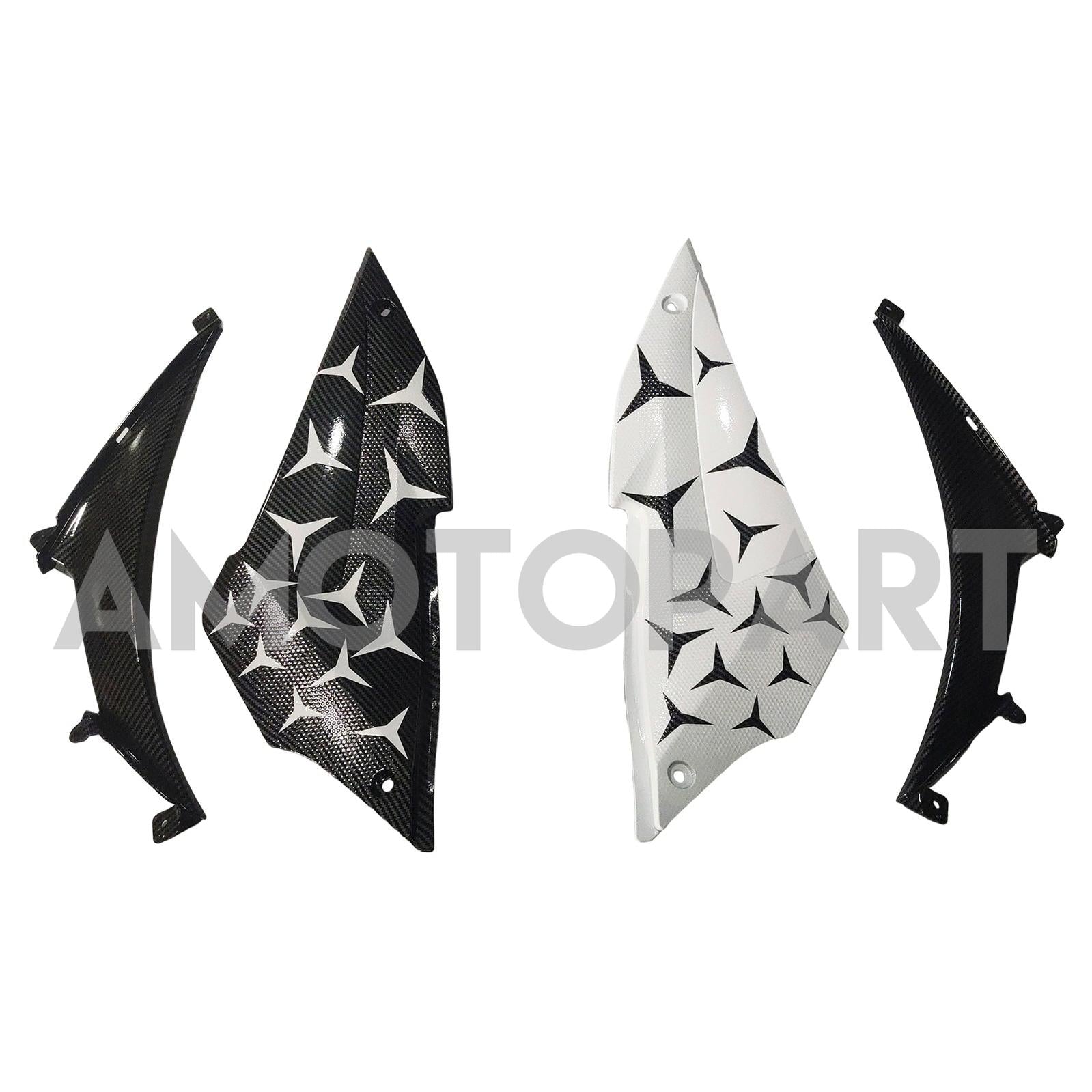 Amotopart YZF-R3 2014-2018 R25 2015-2017 Yamaha Blue&Black Carbon Fiber Fairing Kit