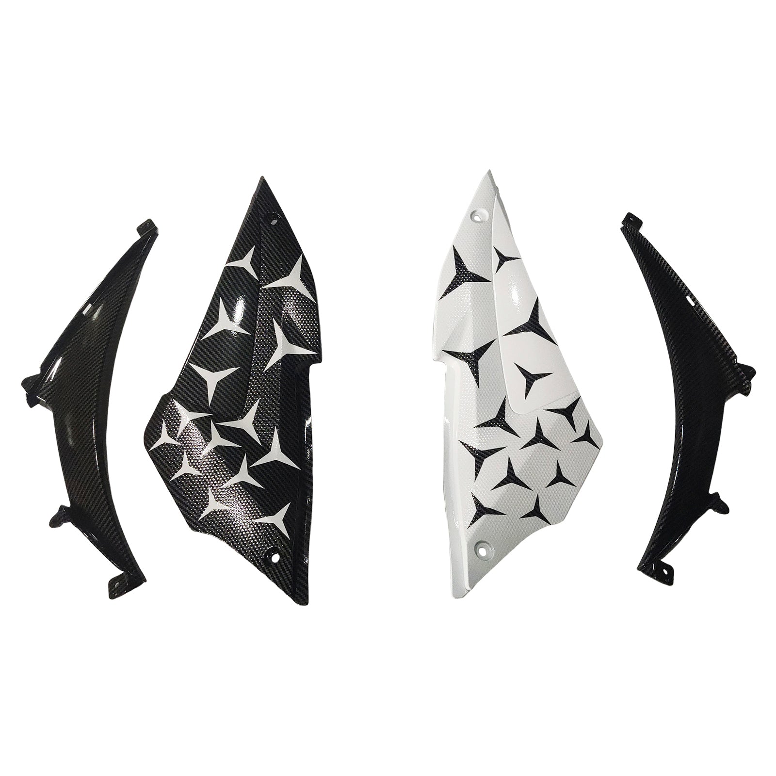 Amotopart YZF-R3 2014-2018 R25 2015-2017 Yamaha Blue&Black Carbon Fiber Fairing Kit