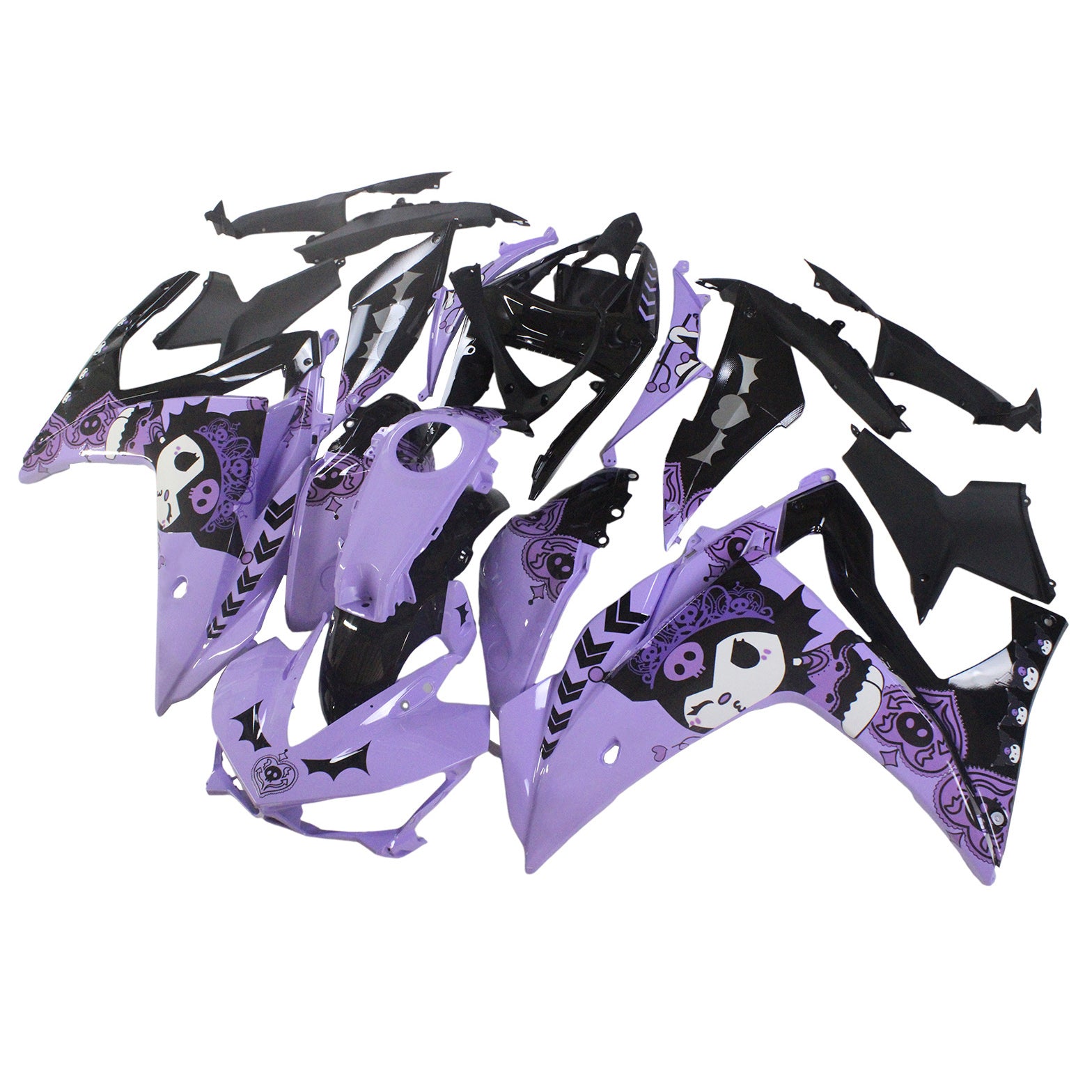 Amotopart YZF-R3 2014-2018 R25 2015-2017 Yamaha Purple & Black Failing Kit
