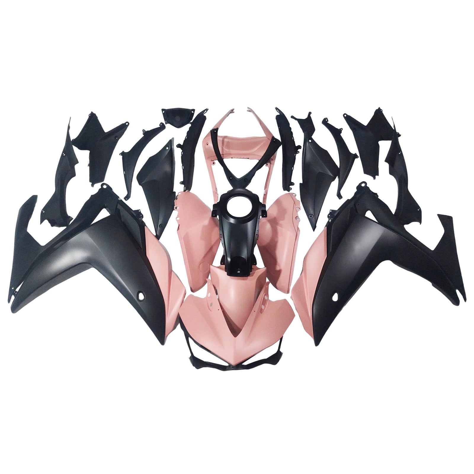 Amotopart YZF-R3 2014-2018 R25 2015-2017 Yamaha Mattrosa&Schwarzes Verkleidungsset