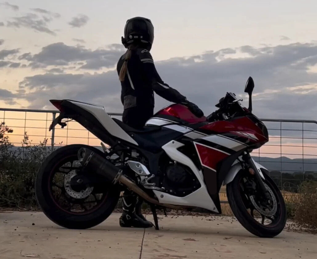 Amotopart Yamaha 2014-2018 YZF-R3 2015-2017 R25 Fairing Black Red Kit