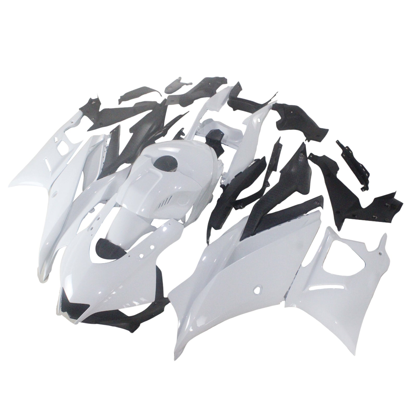 Amotopart 2019-2021 Yamaha YZF-R3 R25 White Fairing Kit