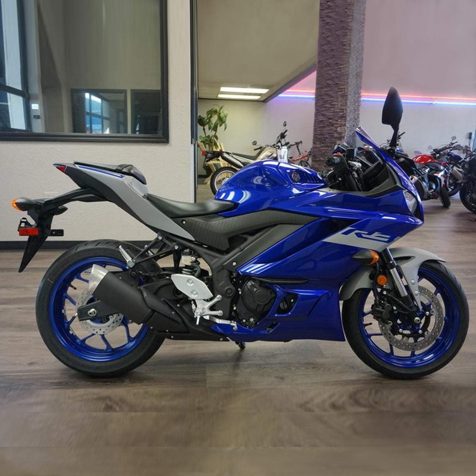 Amotopart 2019-2021 YZF-R3 R25 ヤマハ ブルー フェアリングキット