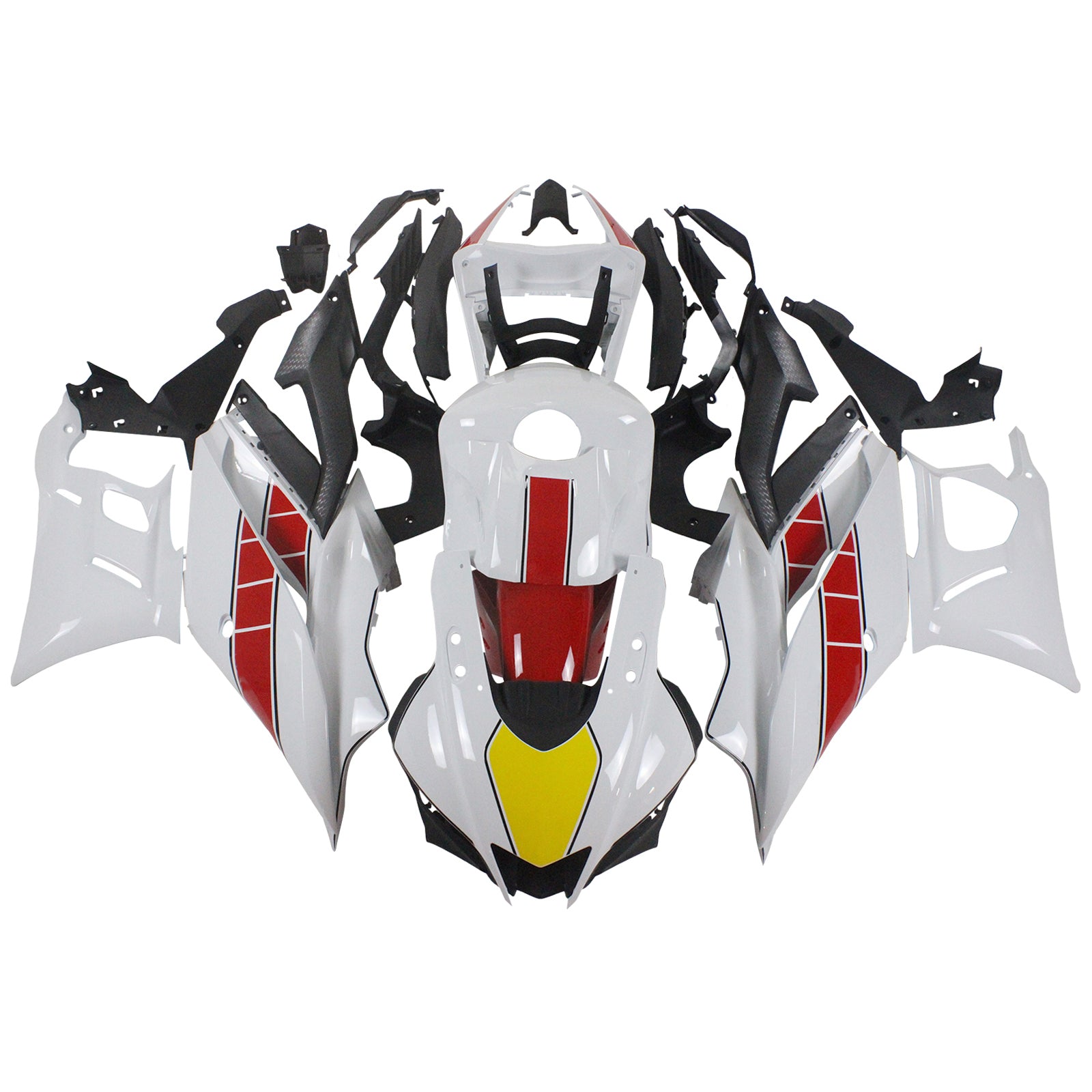 Amotopart Yamaha 2019-2021 YZF R3/YZF R25 WHITE RED FAILING KIT