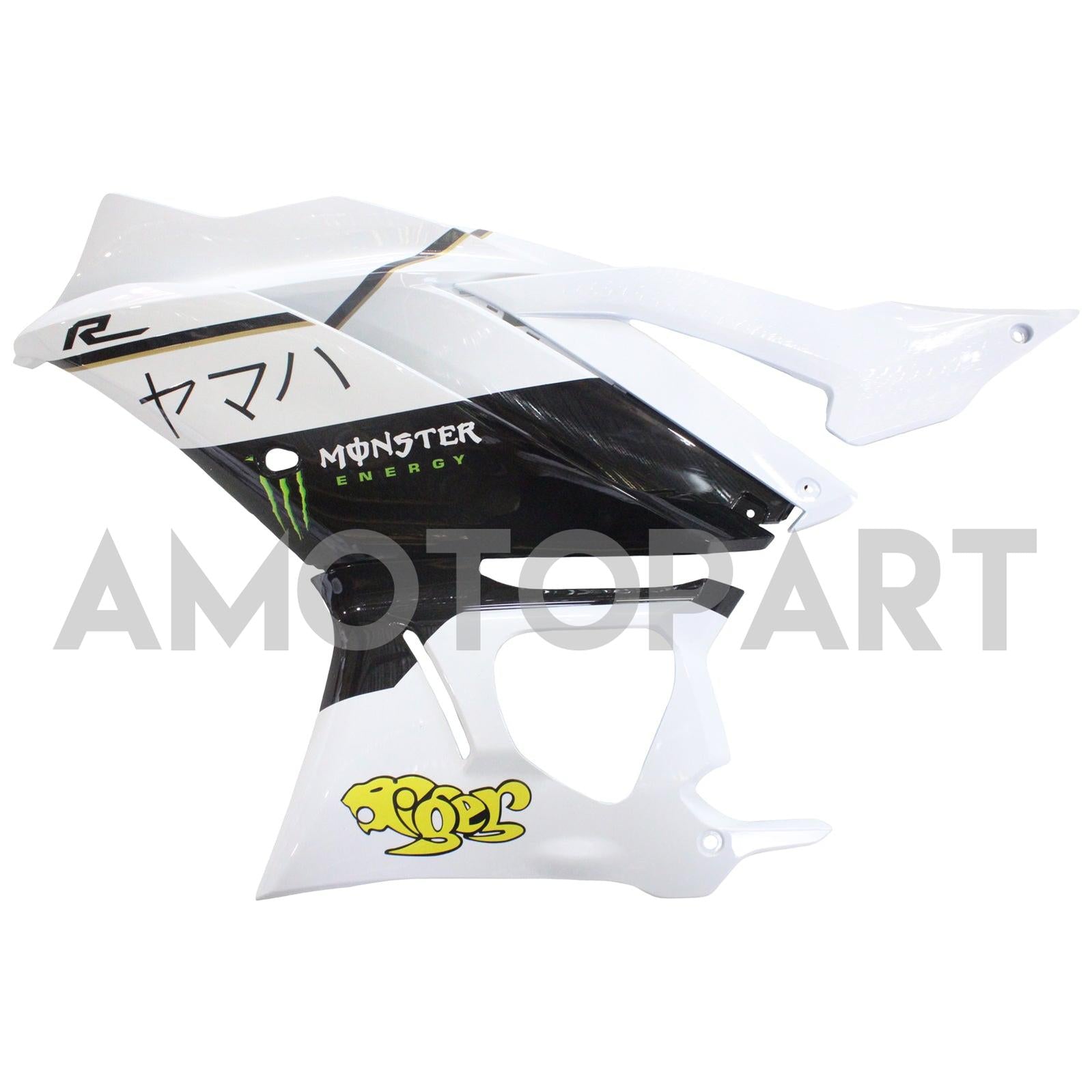 Amotopart Yamaha 2019-2021 YZF R3/YZF R25 Black White Fairing Kit