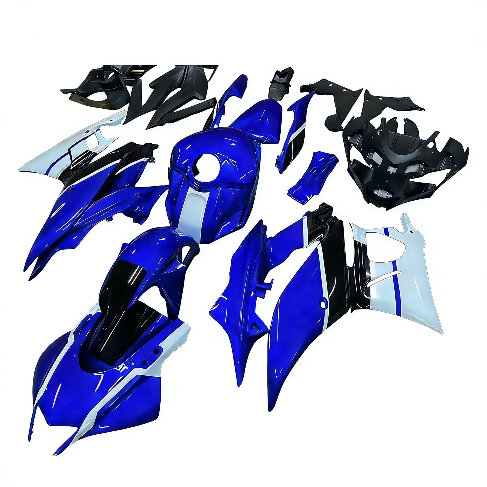 Amotopart Yamaha 2019-2021 YZF R3/YZF R25 Black & Blue Style3 Failing Kit