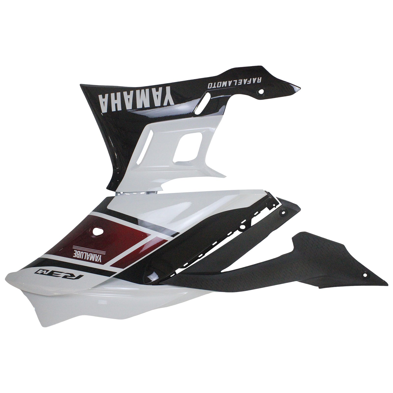 Amotopart Yamaha 2019–2021 YZF R3/YZF R25 Rot Schwarz Weiß Verkleidungsset