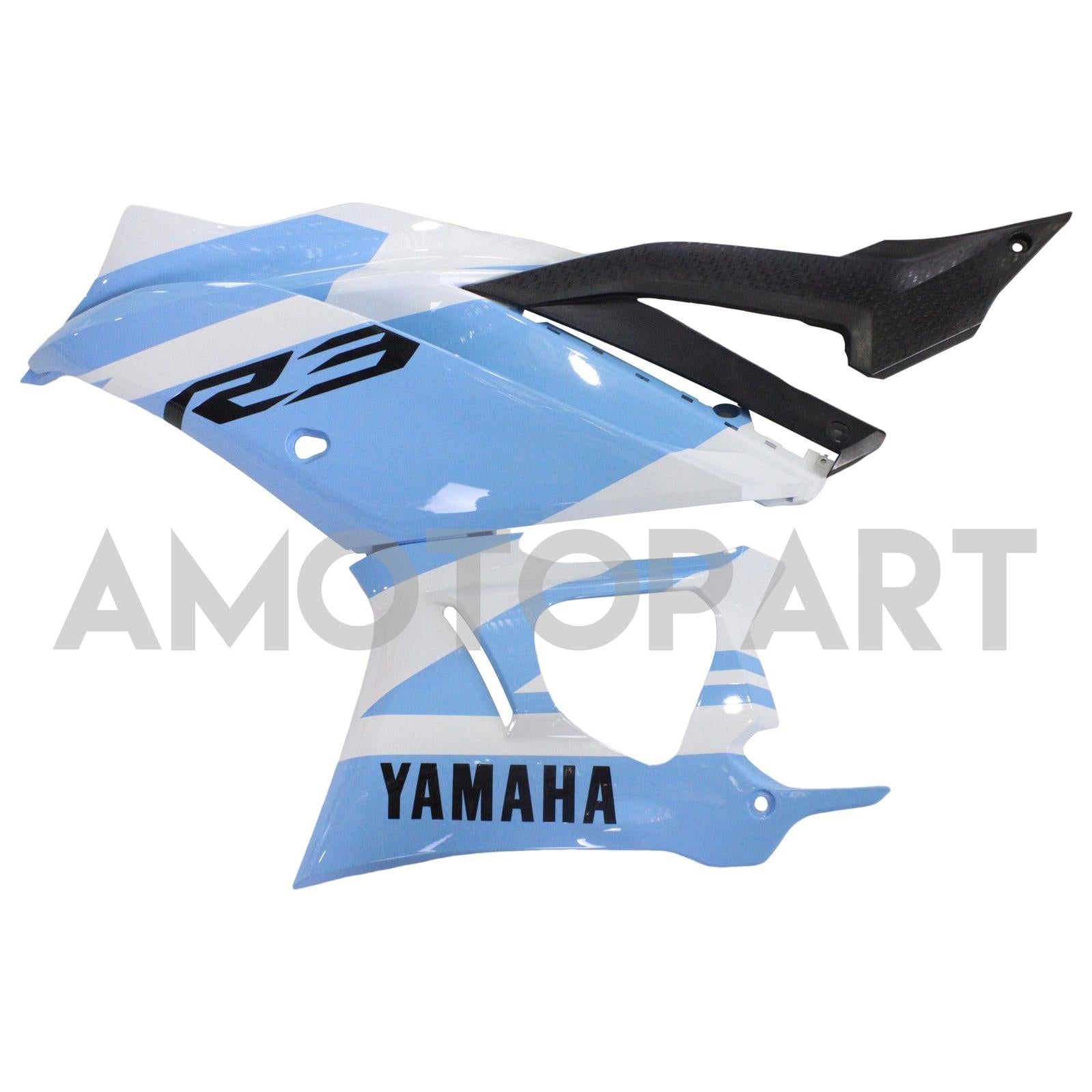 Amotopart Yamaha 2019-2021 YZF R3/YZF R25 Blue&White Style1 Fairing Kit