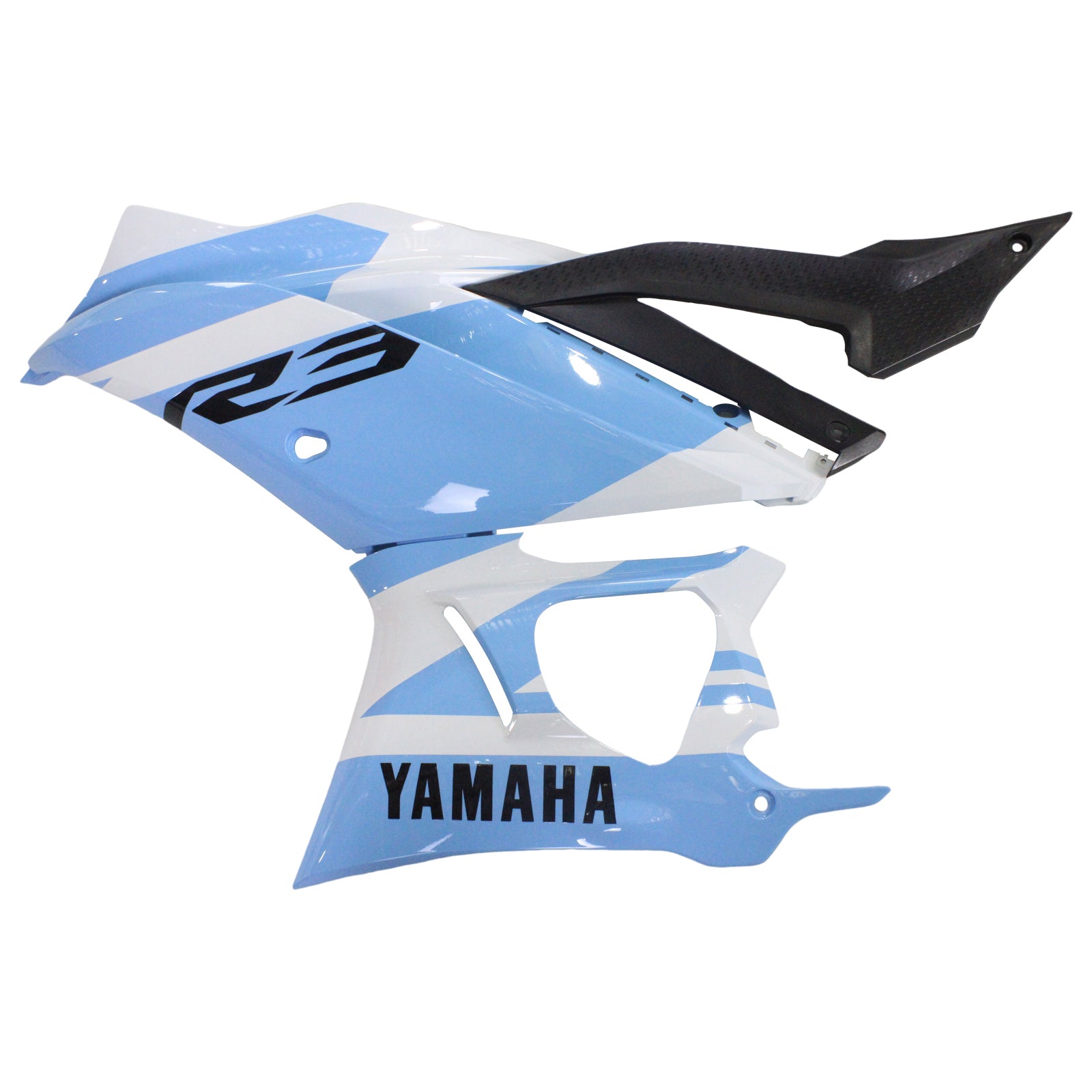 Amotopart Yamaha 2019-2021 YZF R3/YZF R25 Blue&White Style1 Fairing Kit