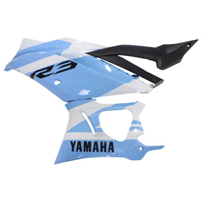 Amotopart Yamaha 2019-2021 YZF R3/YZF R25 Blue&White Style1 Fairing Kit