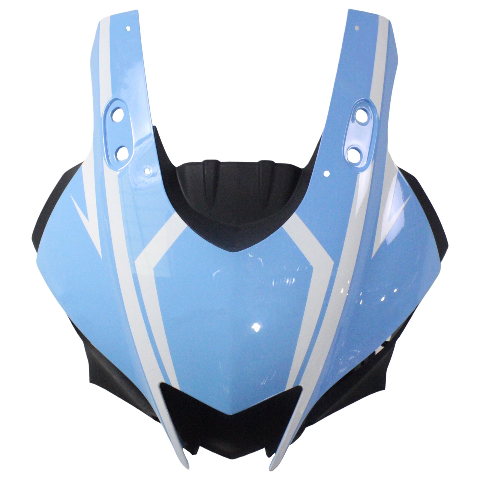 Amotopart Yamaha 2019-2021 YZF R3/YZF R25 Bleu&Kit de carénage blanc Style1