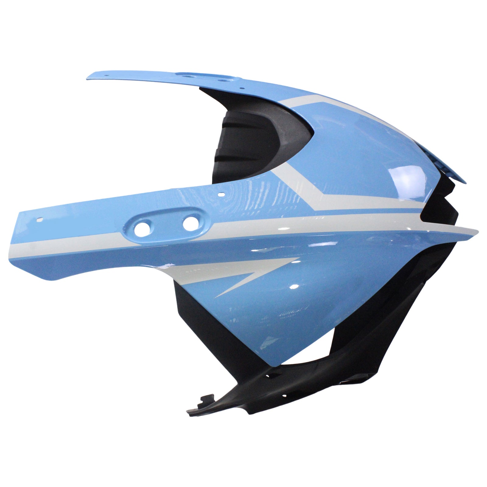 Amotopart Yamaha 2019-2021 YZF R3/YZF R25 Bleu&Kit de carénage blanc Style1