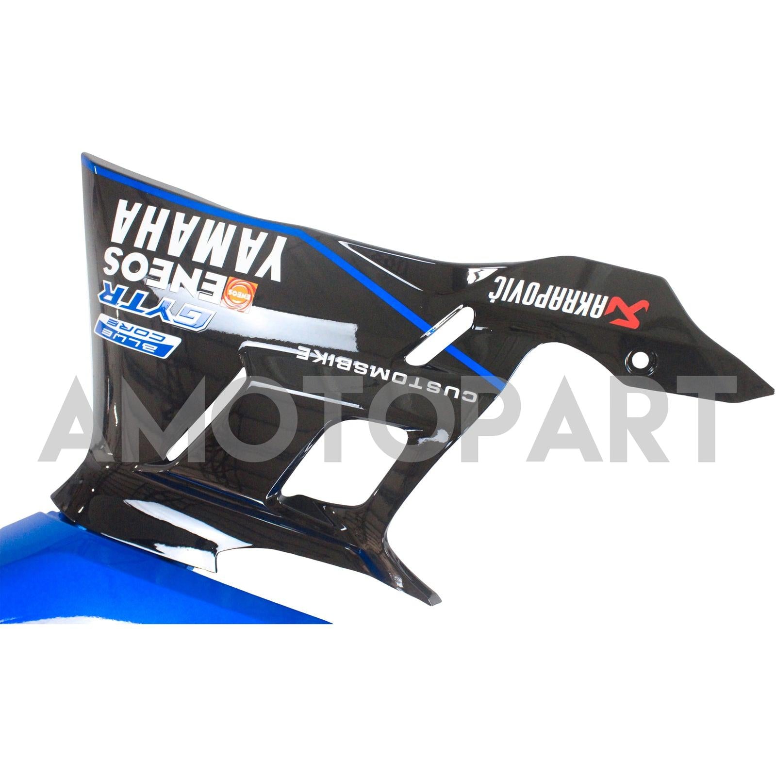 Amotopart Yamaha 2019-2021 YZF R3/YZF R25 Black & Blue Style4 Fairing Kit