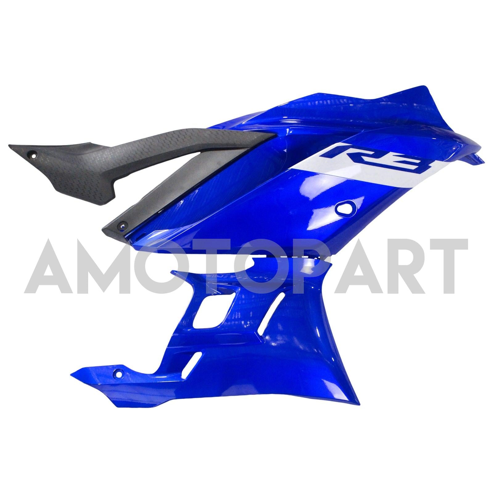 Amotopart Yamaha 2019-2021 YZF R3/YZF R25 Black&Blue Style5 Fairing Kit