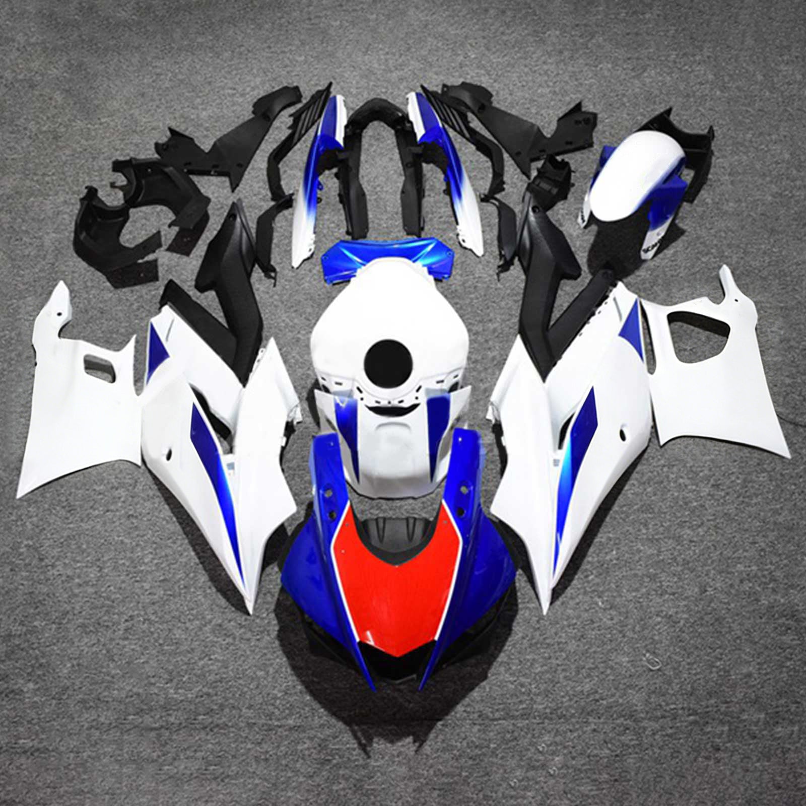Amotopart Yamaha 2019-2021 YZF R3/YZF R25 Black White Red Fairing Kit