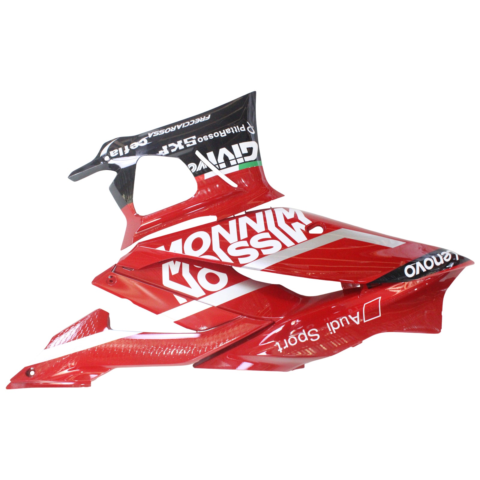 Amotopart Yamaha 2019–2021 YZF R3/YZF R25 Rot & Schwarz Style 1 Verkleidungsset