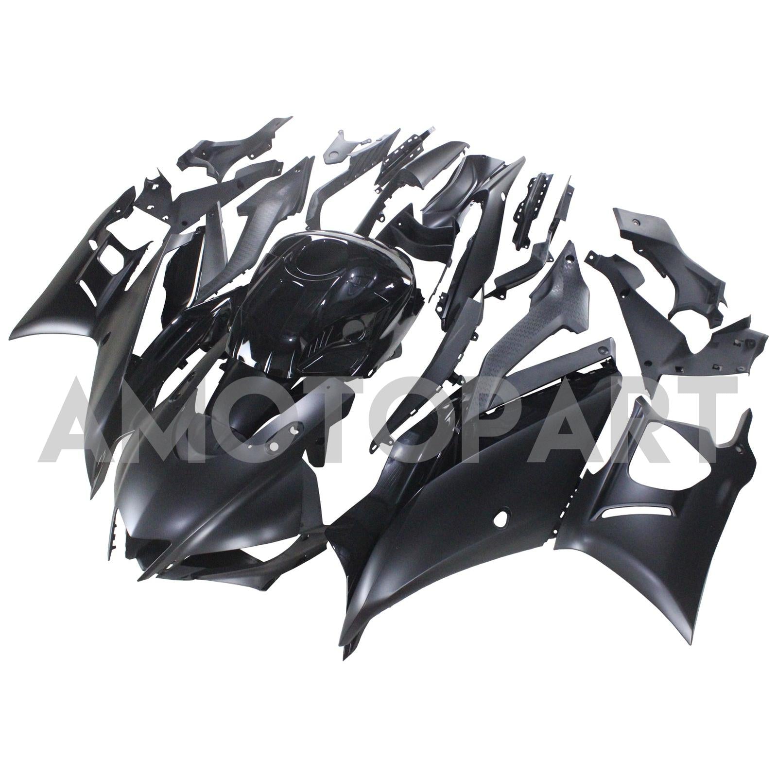 Amotopart Yamaha 2019-2021 YZF R3/YZF R25 Black Style1 Fairing Kit