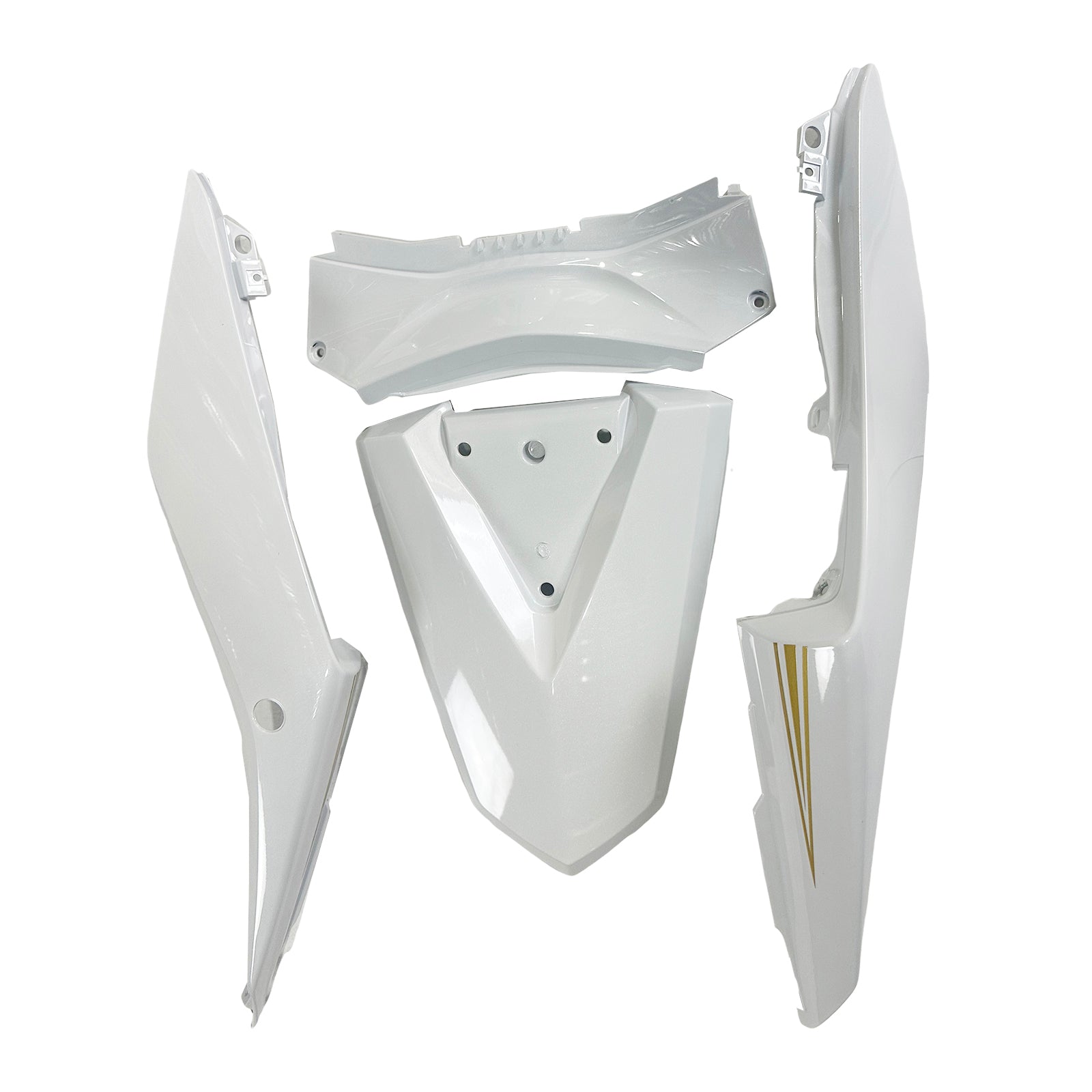Amotopart Yamaha 2019-2021 YZF R3/YZF R25 Gloss White Fairing Kit